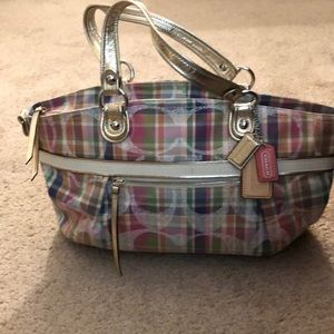 Coach pastel signature tote bag